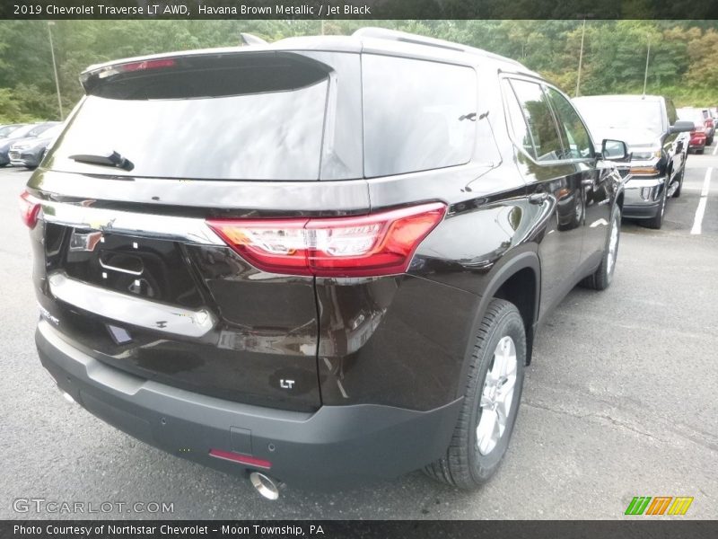 Havana Brown Metallic / Jet Black 2019 Chevrolet Traverse LT AWD