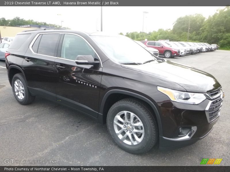 Havana Brown Metallic / Jet Black 2019 Chevrolet Traverse LT AWD