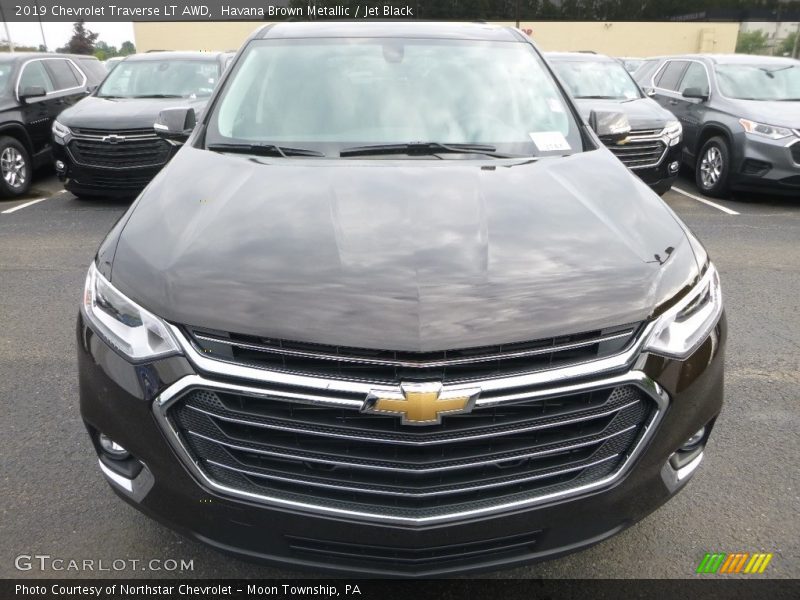 Havana Brown Metallic / Jet Black 2019 Chevrolet Traverse LT AWD