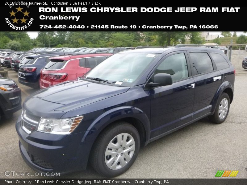 Contusion Blue Pearl / Black 2018 Dodge Journey SE