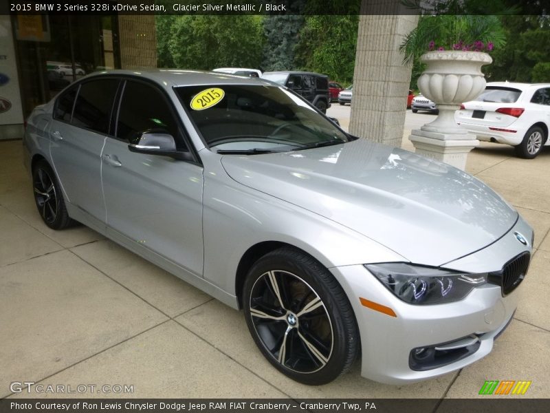 Glacier Silver Metallic / Black 2015 BMW 3 Series 328i xDrive Sedan