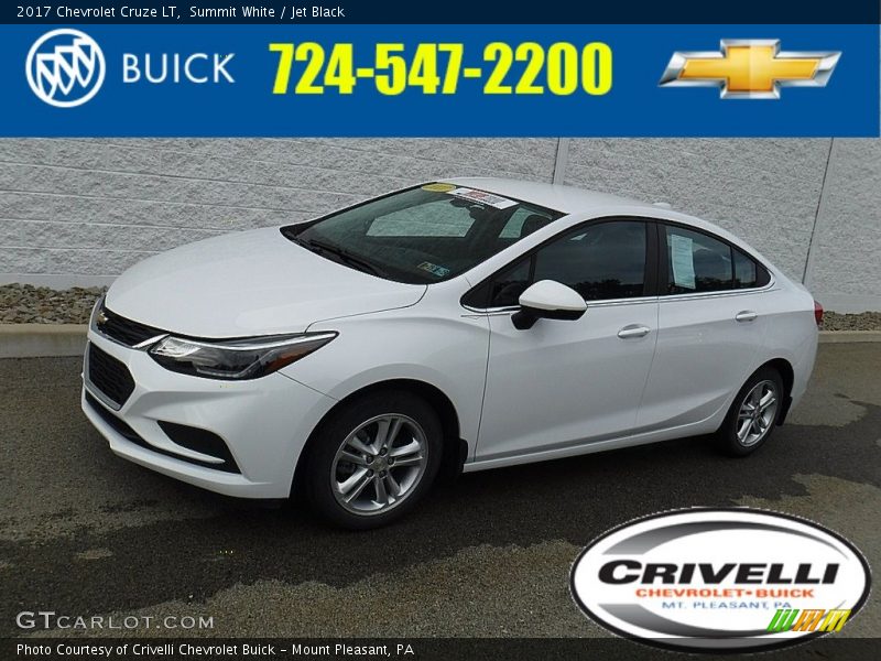 Summit White / Jet Black 2017 Chevrolet Cruze LT
