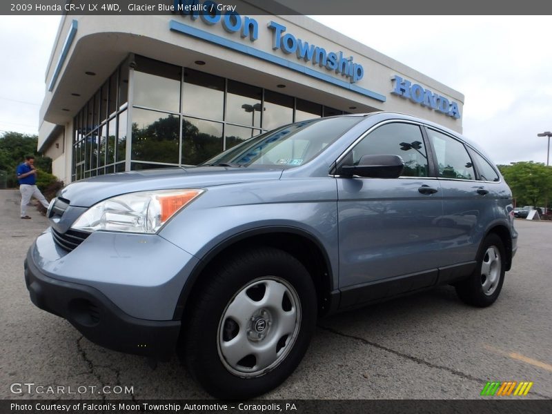 Glacier Blue Metallic / Gray 2009 Honda CR-V LX 4WD