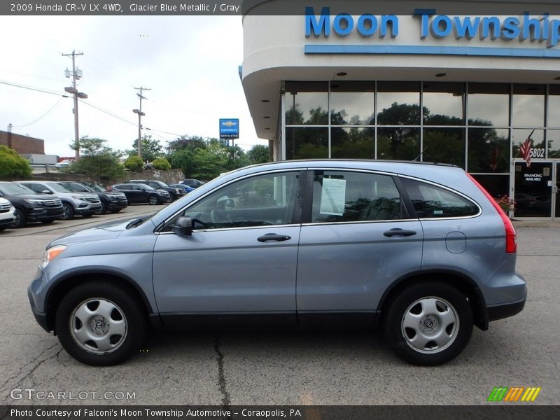 Glacier Blue Metallic / Gray 2009 Honda CR-V LX 4WD