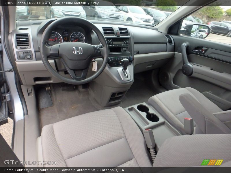 Glacier Blue Metallic / Gray 2009 Honda CR-V LX 4WD