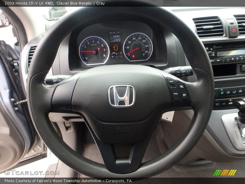 Glacier Blue Metallic / Gray 2009 Honda CR-V LX 4WD