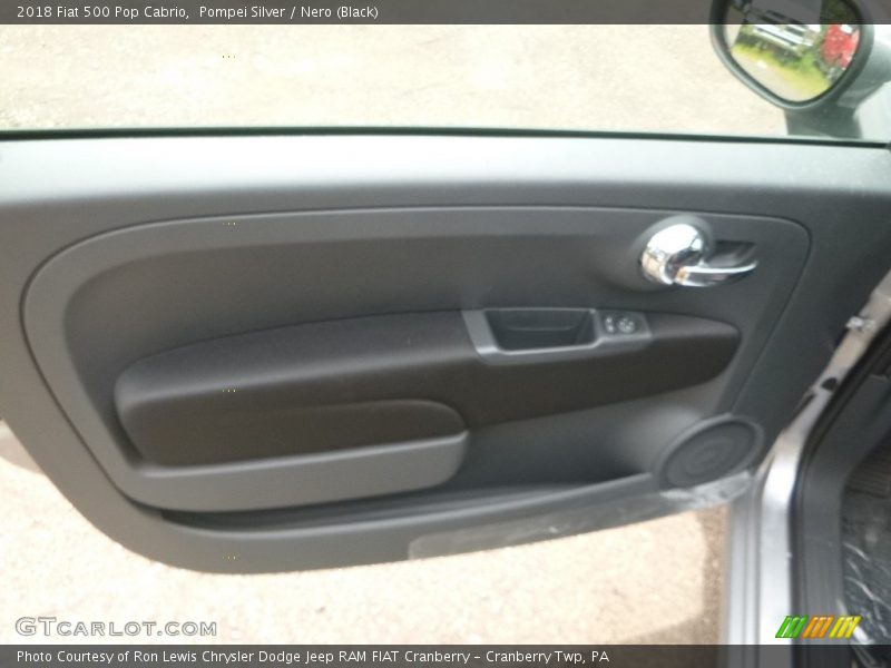 Pompei Silver / Nero (Black) 2018 Fiat 500 Pop Cabrio