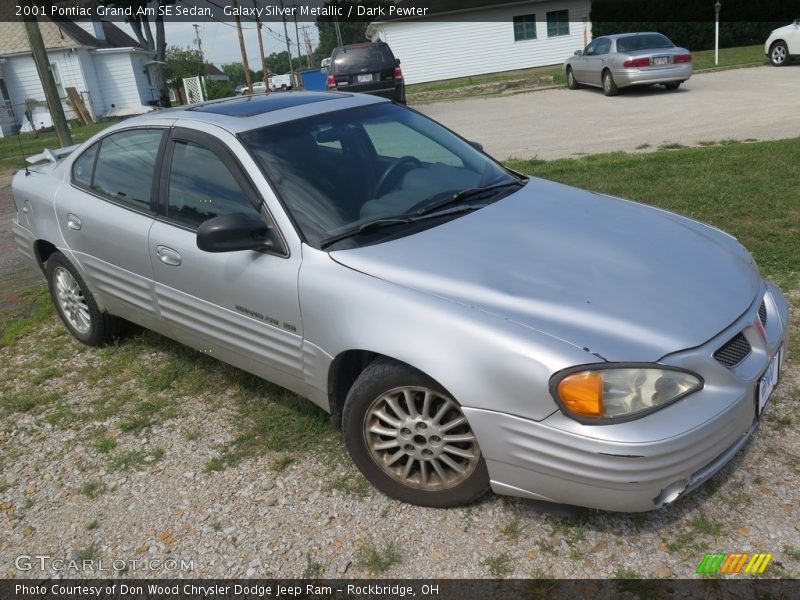 Galaxy Silver Metallic / Dark Pewter 2001 Pontiac Grand Am SE Sedan