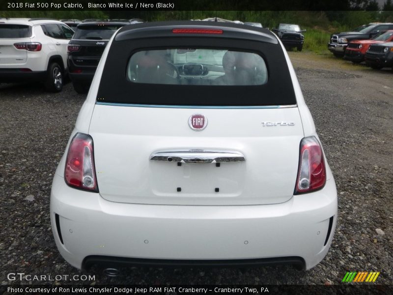 Bianco White Ice / Nero (Black) 2018 Fiat 500 Pop Cabrio