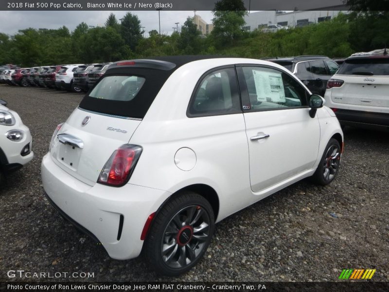 Bianco White Ice / Nero (Black) 2018 Fiat 500 Pop Cabrio