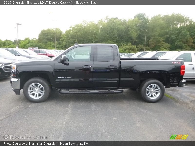 Black / Jet Black 2019 Chevrolet Silverado LD LT Double Cab 4x4