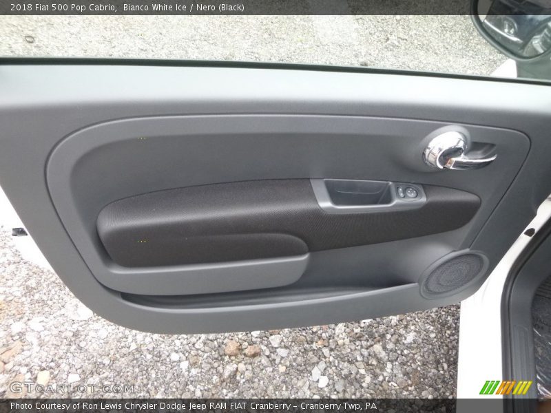 Bianco White Ice / Nero (Black) 2018 Fiat 500 Pop Cabrio