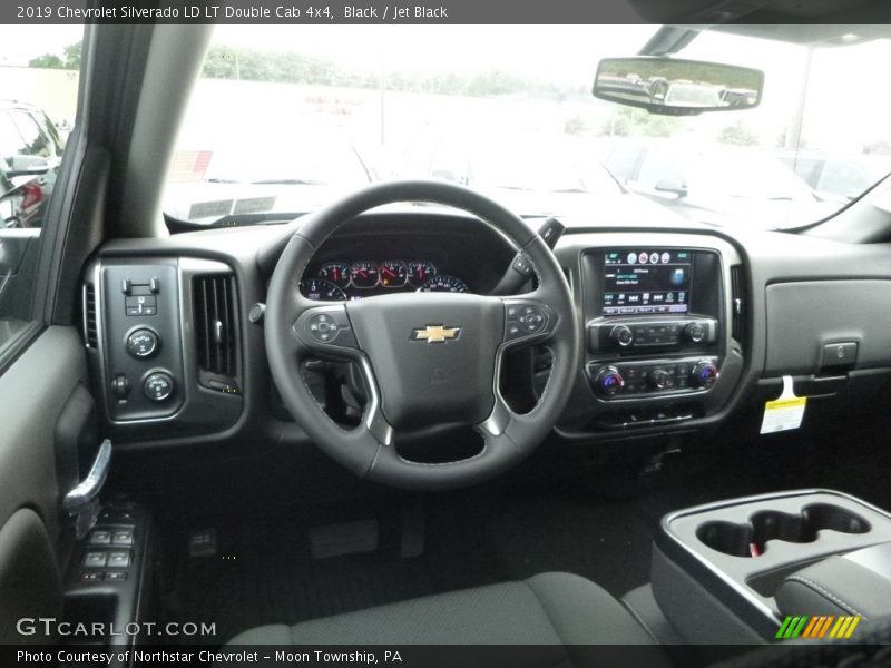 Black / Jet Black 2019 Chevrolet Silverado LD LT Double Cab 4x4