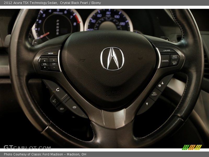 Crystal Black Pearl / Ebony 2012 Acura TSX Technology Sedan