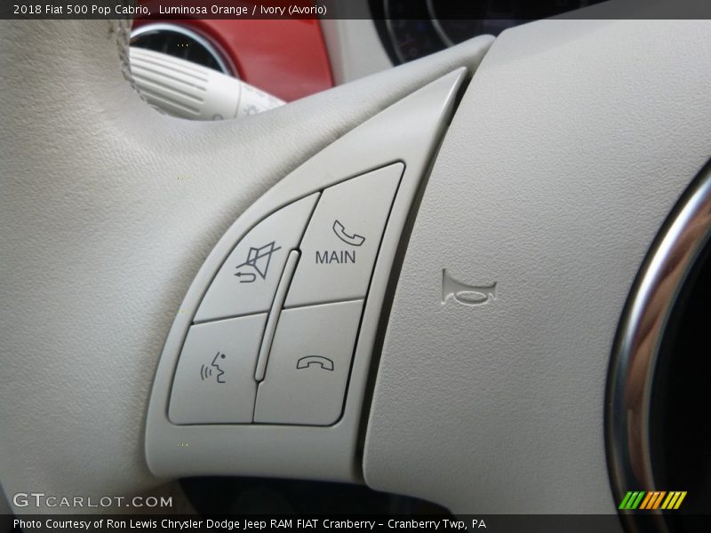  2018 500 Pop Cabrio Steering Wheel
