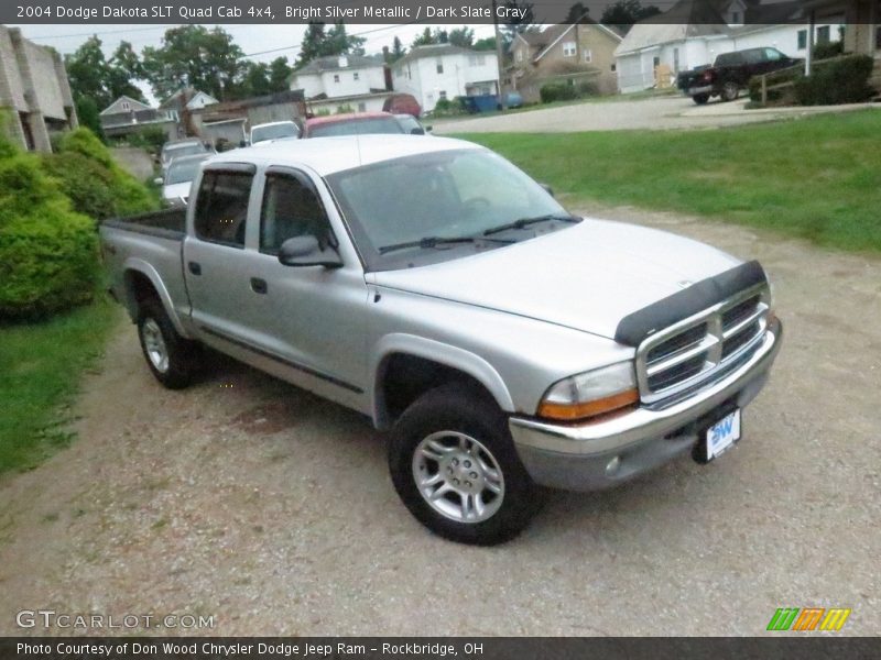 Bright Silver Metallic / Dark Slate Gray 2004 Dodge Dakota SLT Quad Cab 4x4
