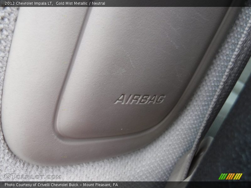 Gold Mist Metallic / Neutral 2012 Chevrolet Impala LT