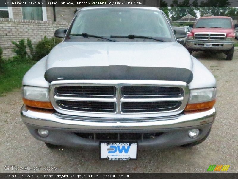Bright Silver Metallic / Dark Slate Gray 2004 Dodge Dakota SLT Quad Cab 4x4