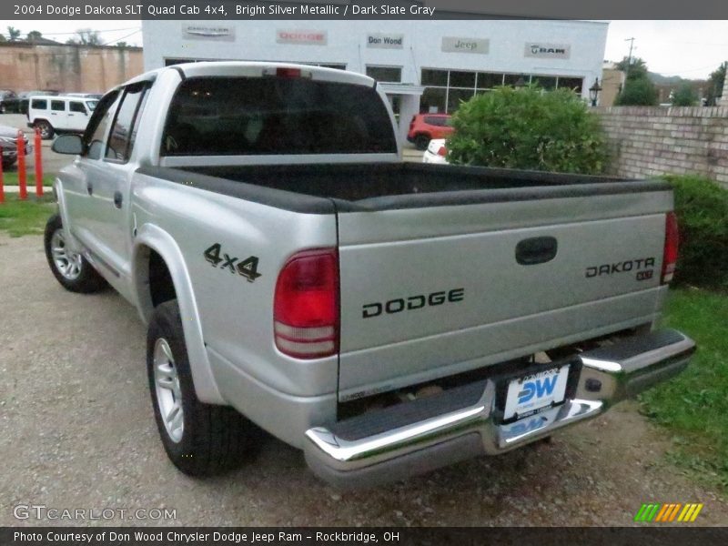 Bright Silver Metallic / Dark Slate Gray 2004 Dodge Dakota SLT Quad Cab 4x4