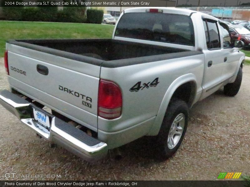 Bright Silver Metallic / Dark Slate Gray 2004 Dodge Dakota SLT Quad Cab 4x4