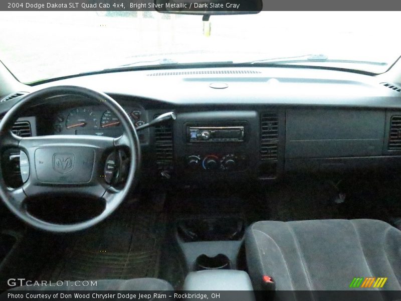Bright Silver Metallic / Dark Slate Gray 2004 Dodge Dakota SLT Quad Cab 4x4