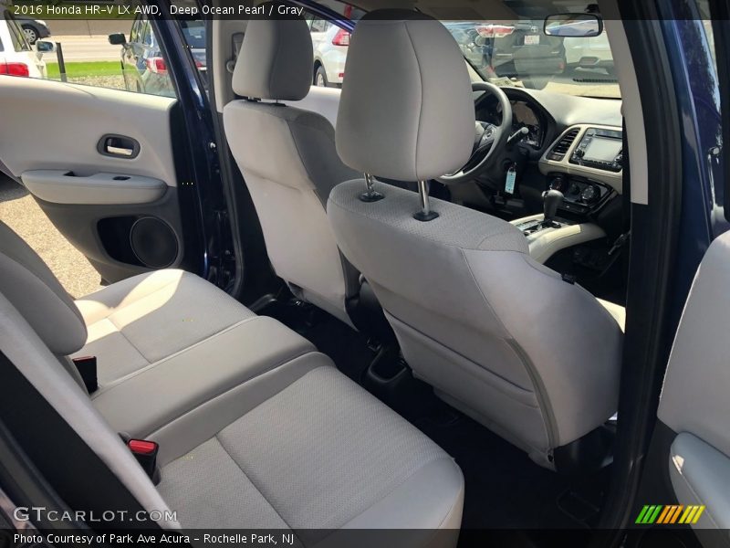 Deep Ocean Pearl / Gray 2016 Honda HR-V LX AWD