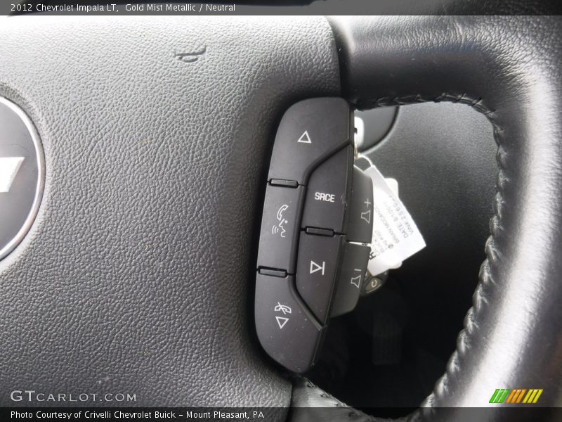 Gold Mist Metallic / Neutral 2012 Chevrolet Impala LT