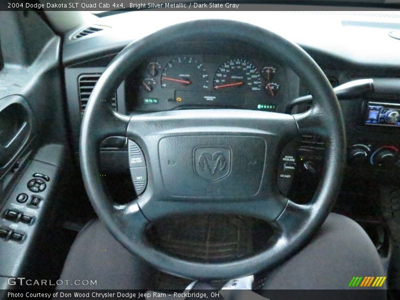 Bright Silver Metallic / Dark Slate Gray 2004 Dodge Dakota SLT Quad Cab 4x4