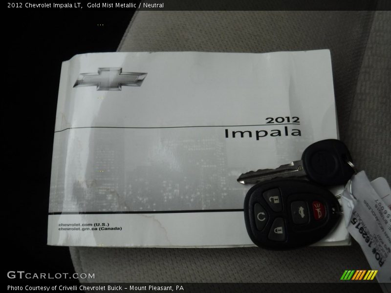 Gold Mist Metallic / Neutral 2012 Chevrolet Impala LT