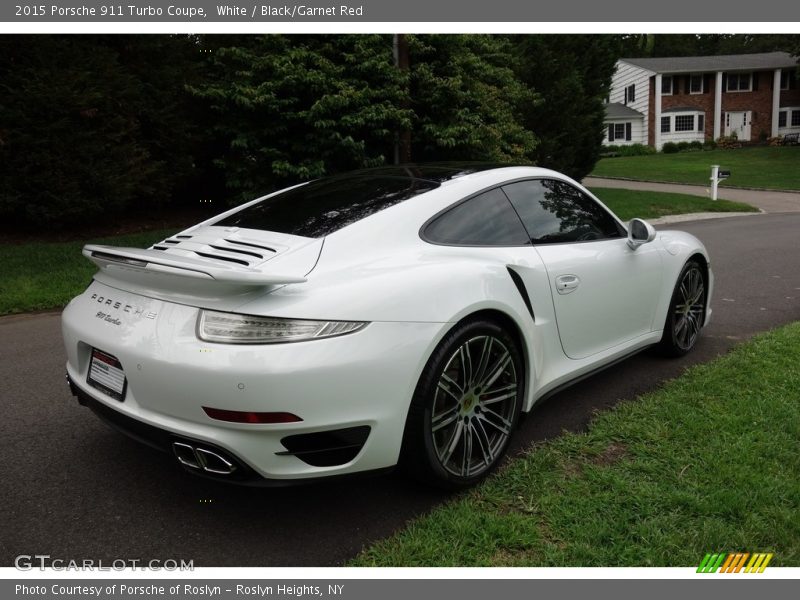 White / Black/Garnet Red 2015 Porsche 911 Turbo Coupe