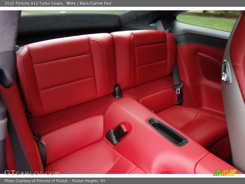 White / Black/Garnet Red 2015 Porsche 911 Turbo Coupe