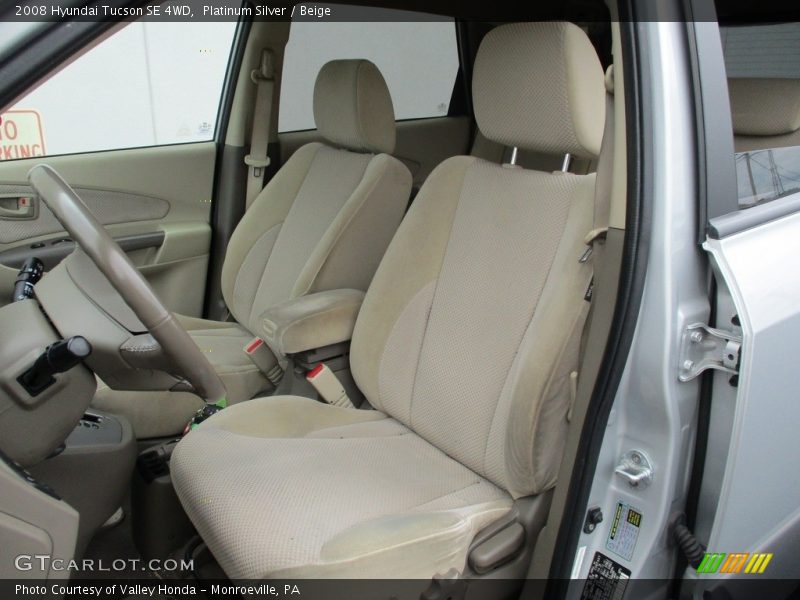 Platinum Silver / Beige 2008 Hyundai Tucson SE 4WD