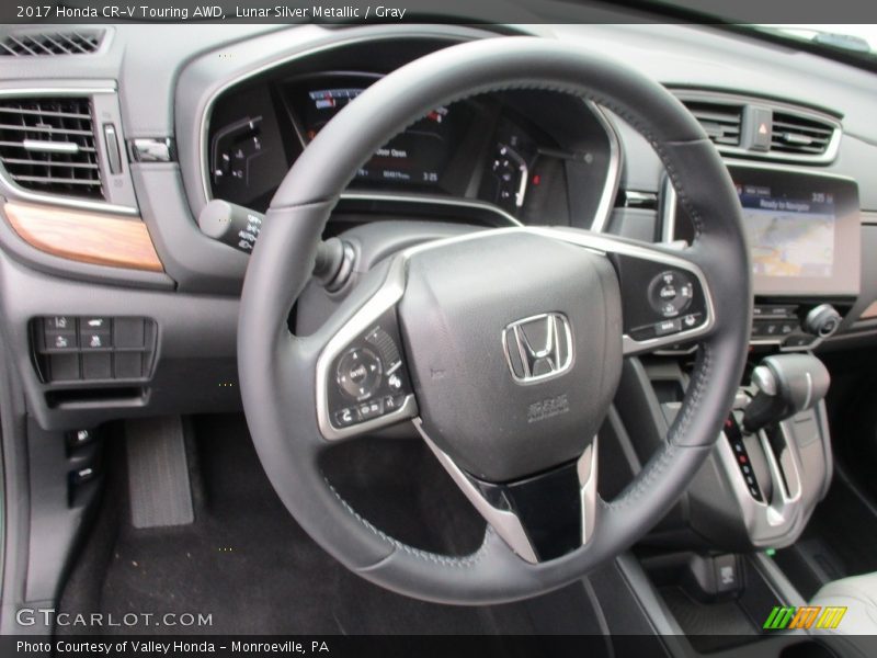 Lunar Silver Metallic / Gray 2017 Honda CR-V Touring AWD