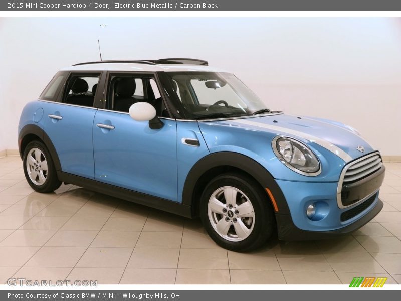 Electric Blue Metallic / Carbon Black 2015 Mini Cooper Hardtop 4 Door