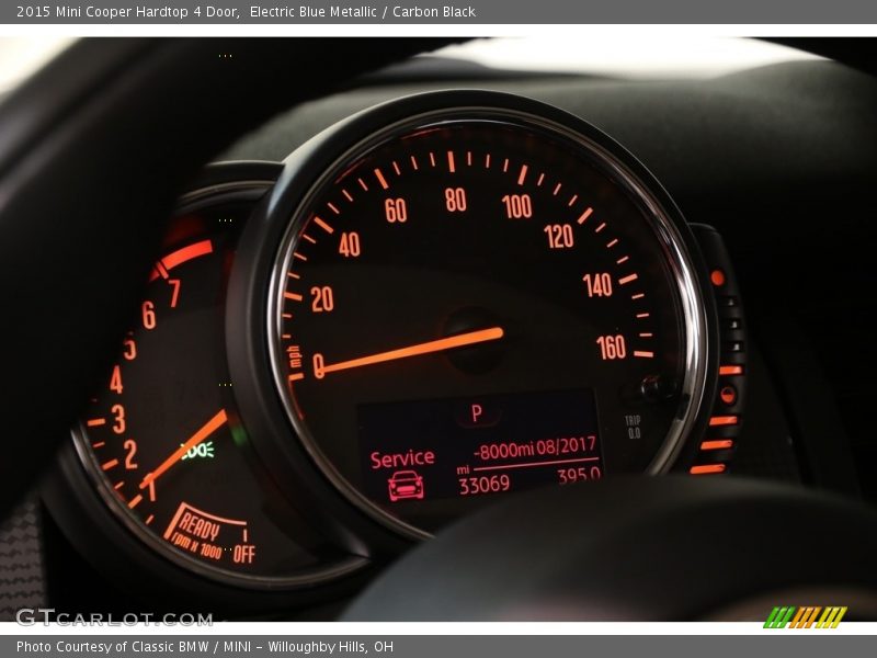 Electric Blue Metallic / Carbon Black 2015 Mini Cooper Hardtop 4 Door