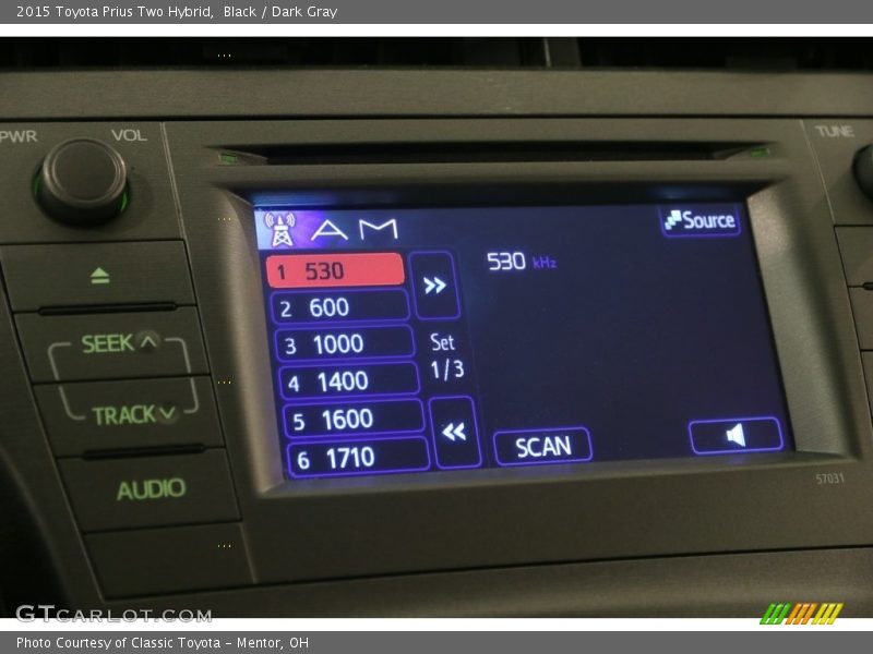 Black / Dark Gray 2015 Toyota Prius Two Hybrid