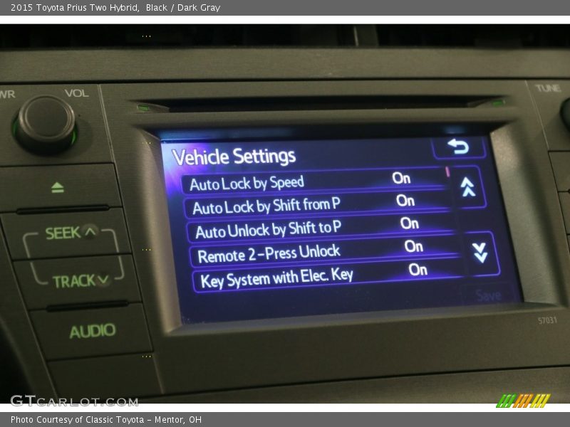 Black / Dark Gray 2015 Toyota Prius Two Hybrid