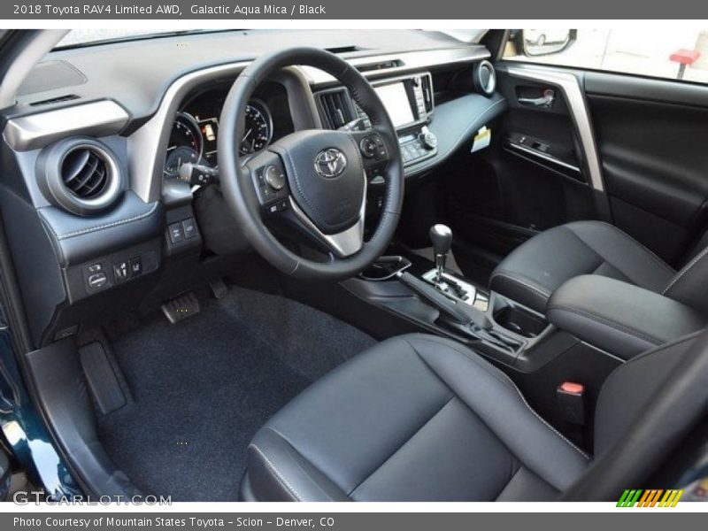 Galactic Aqua Mica / Black 2018 Toyota RAV4 Limited AWD