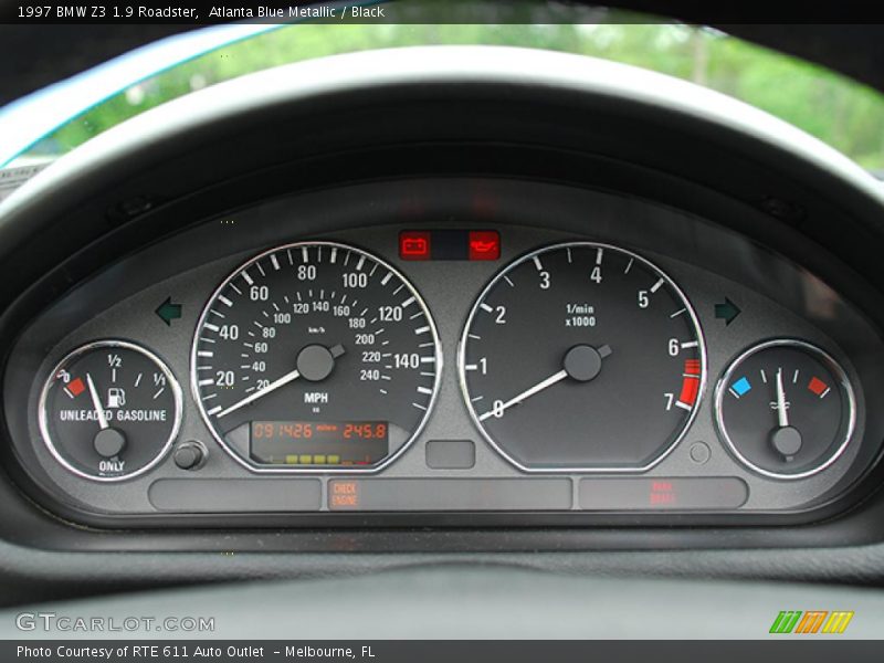 Atlanta Blue Metallic / Black 1997 BMW Z3 1.9 Roadster