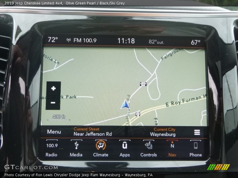 Olive Green Pearl / Black/Ski Grey 2019 Jeep Cherokee Limited 4x4