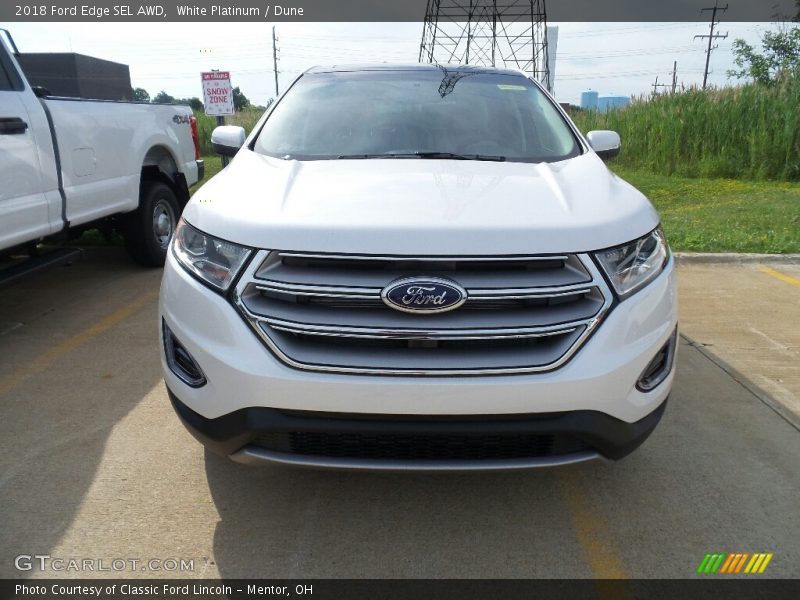 White Platinum / Dune 2018 Ford Edge SEL AWD