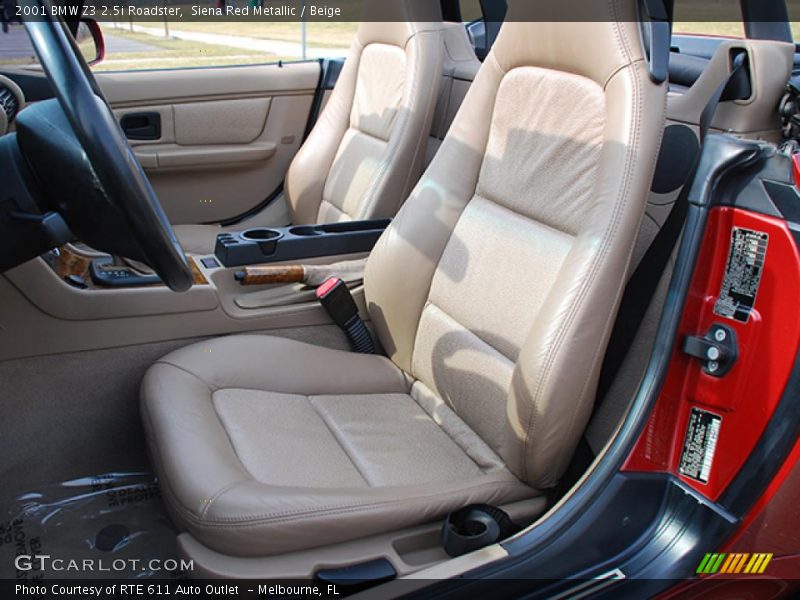 Siena Red Metallic / Beige 2001 BMW Z3 2.5i Roadster
