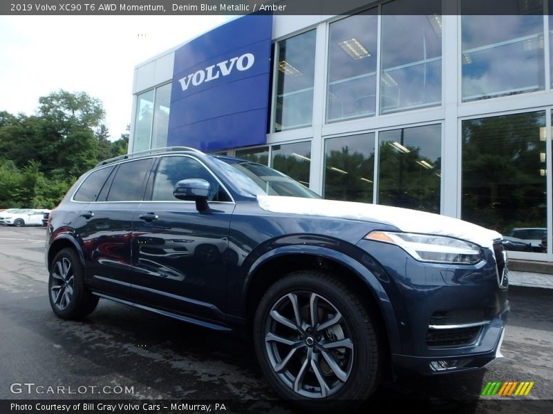 Denim Blue Metallic / Amber 2019 Volvo XC90 T6 AWD Momentum