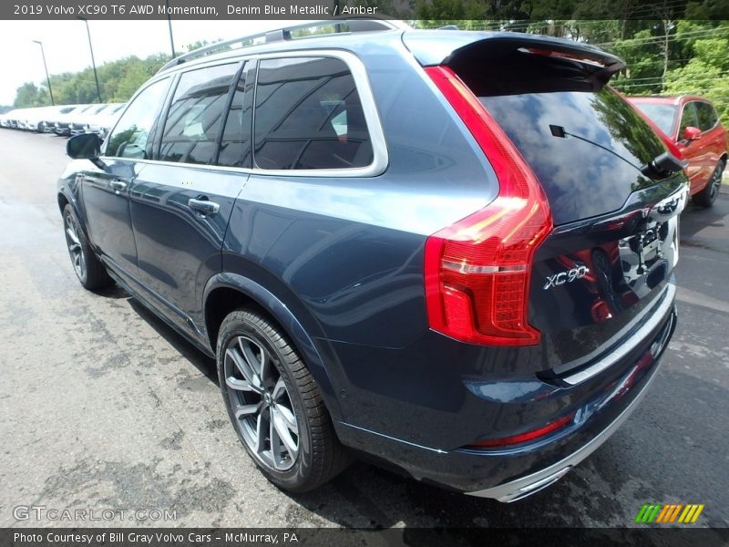 Denim Blue Metallic / Amber 2019 Volvo XC90 T6 AWD Momentum