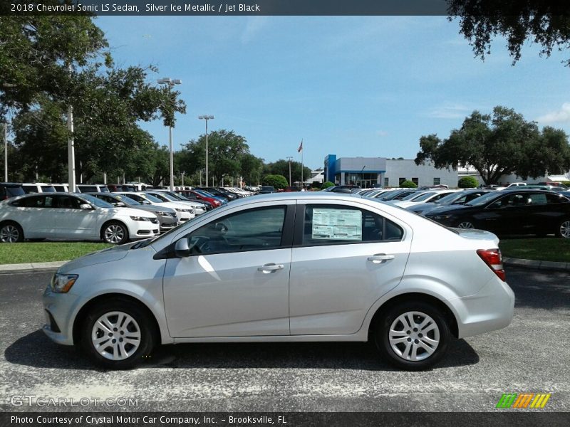 Silver Ice Metallic / Jet Black 2018 Chevrolet Sonic LS Sedan