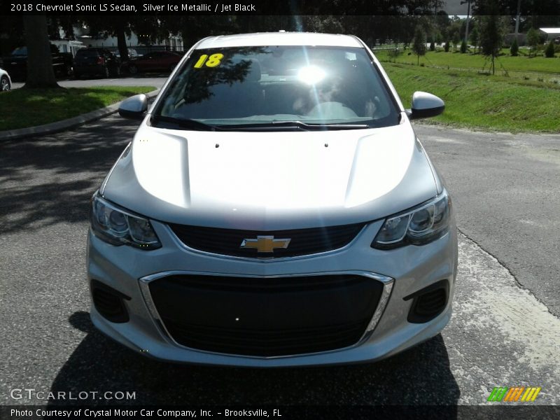Silver Ice Metallic / Jet Black 2018 Chevrolet Sonic LS Sedan