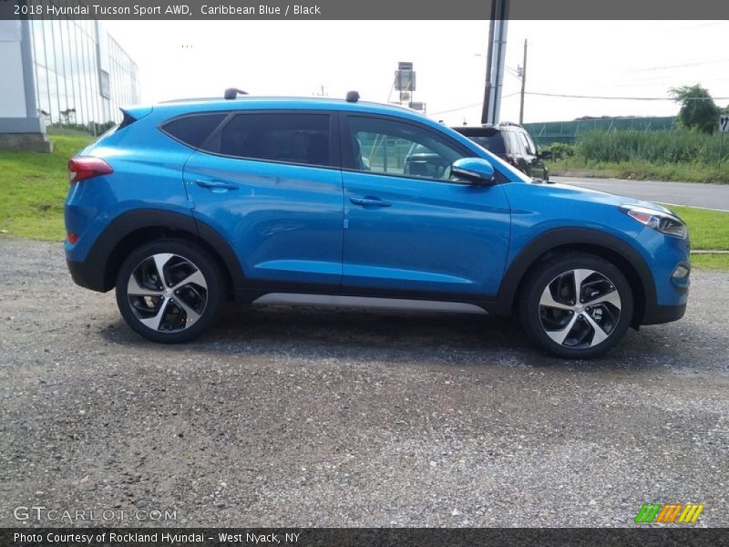 Caribbean Blue / Black 2018 Hyundai Tucson Sport AWD
