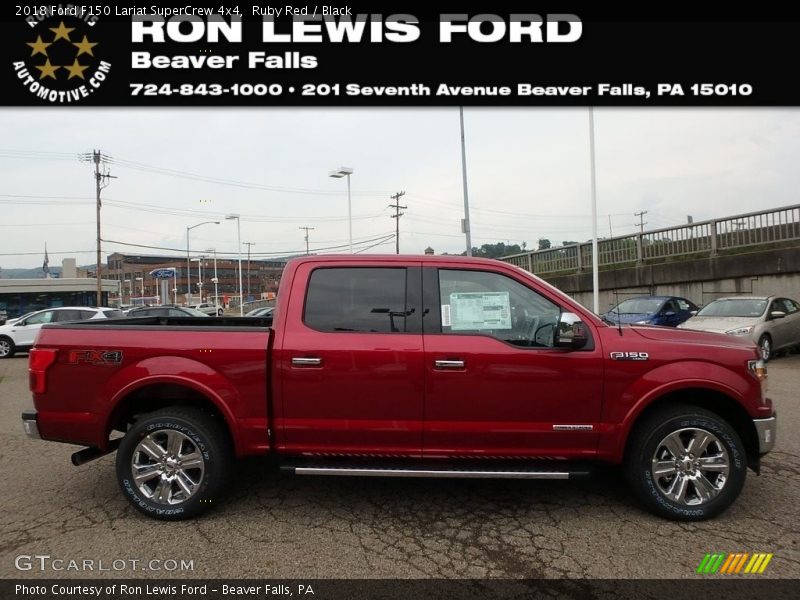 Ruby Red / Black 2018 Ford F150 Lariat SuperCrew 4x4