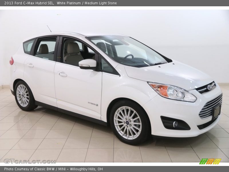 White Platinum / Medium Light Stone 2013 Ford C-Max Hybrid SEL