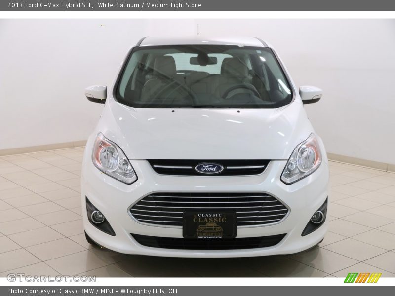 White Platinum / Medium Light Stone 2013 Ford C-Max Hybrid SEL